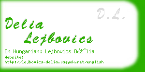 delia lejbovics business card
